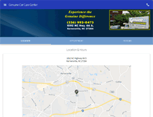 Tablet Screenshot of genuinecarcare.com
